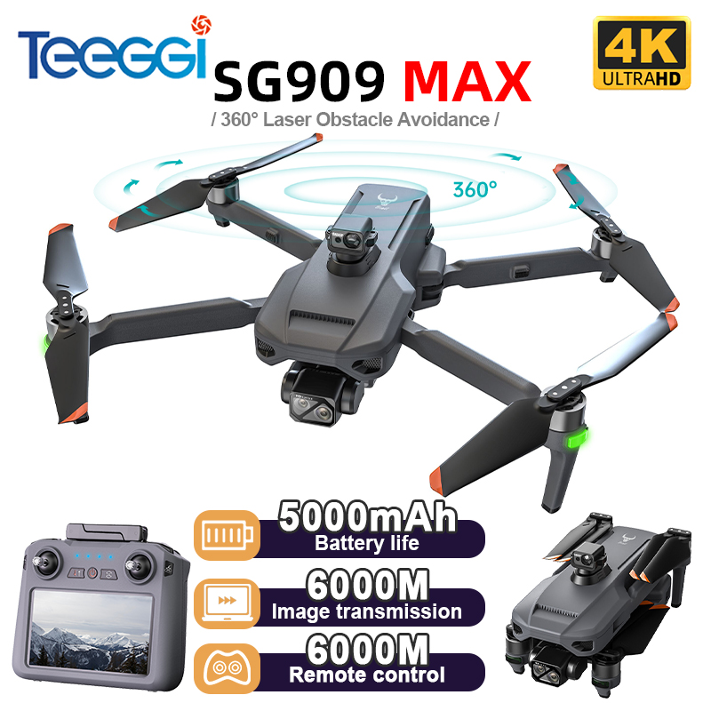 Rc Helicopter Electric - Teeggi SG909 MAX GPS-Drohne mit 4K-Kamera,