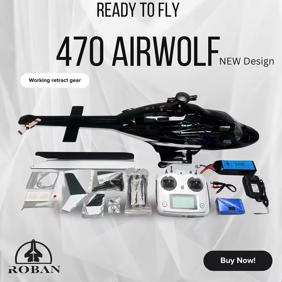 Rc Helicopter Bag - ROBAN Airwolf-Hubschrauber in 470-Größe, RTF –