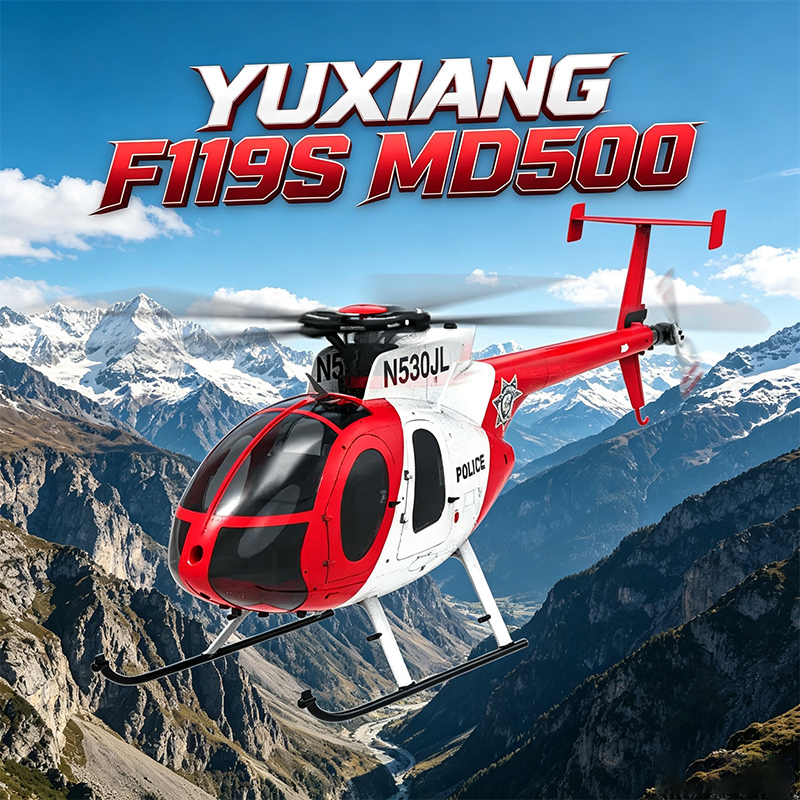 Rc Helicopter Single Rotor - YXZNRC F119S Ferngesteuerter Hubschrauber Md500 Simulierter
