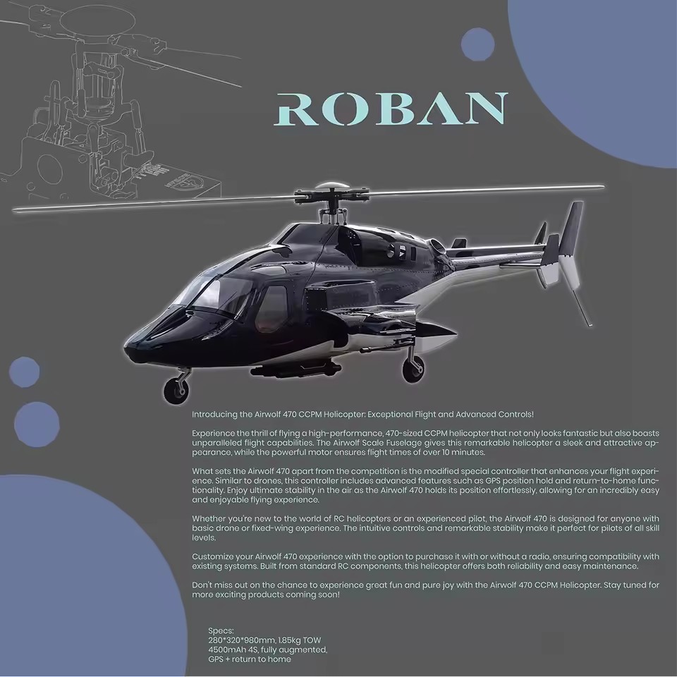ROBAN Airwolf-Hubschrauber in  – Rc Helicopter Bag Bewertung und Preis