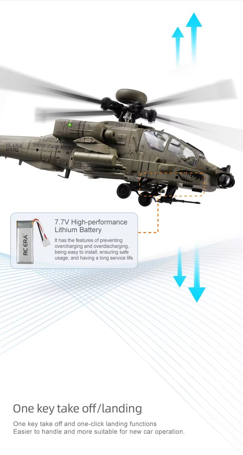 Neu auf Lager: RC Era Ah-64d A – Rc Helicopter Single Rotor Bewertung und Preis